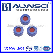 9mm blaue Schraubverschlüsse mit PTFE / rotem Silikon septa
